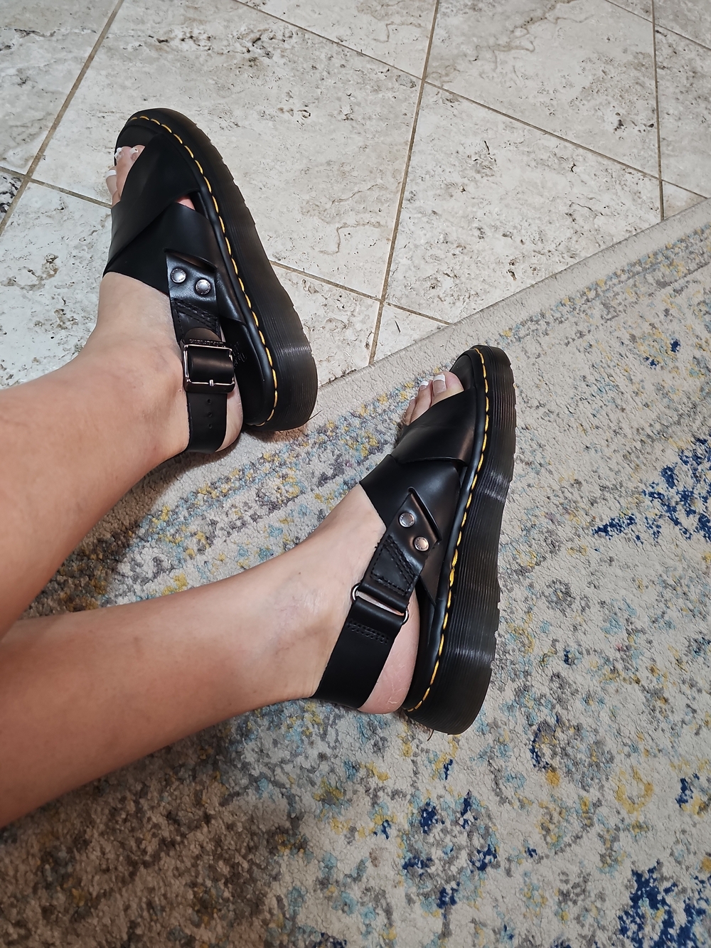 Dr. Martens Zane Brando Leather Sandals Size 7 - Picture 7 of 12
